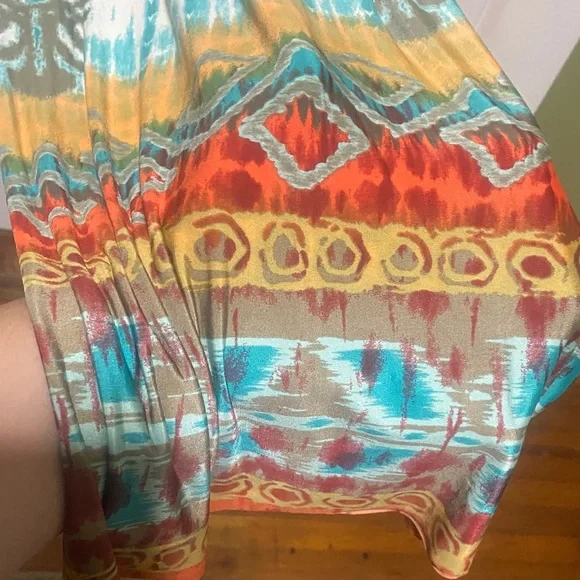 Vibrant Patterned wide leg pants - Picture 5 of 7